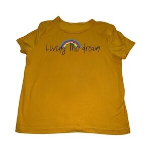 Linking the Dream mustard yellow Girls T Shirt Fit Girls Size 8-10